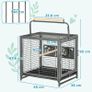 Parrot Cage, Travel Carry Pet Bird Cage, with Metal Handle Image 4