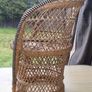 Vintage miniature wicker armchair in the "peacock" style Image 5