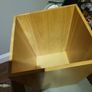 Waste paper basket wooden Image 3
