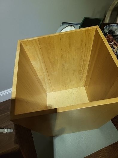 Waste paper basket wooden