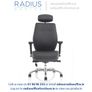 Domino High Back Posture Chair with Arms and Headrest Image 2