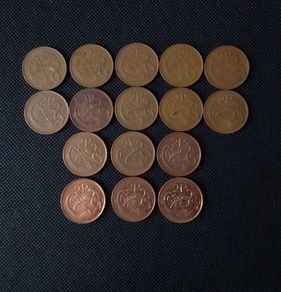 Ireland/Eire : 2p Decimal Coins : Full Coin Set - Circulated