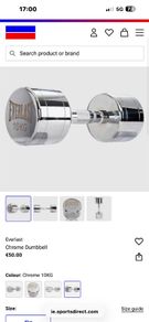 Cheap Dumbbell Set, 2 X 10kg, 2 X 5kg, 2 X 2kg.