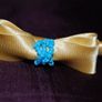 Handmade yellow satin hairband with bow Image 2