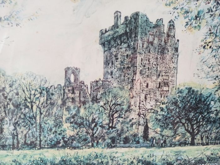 Nice Blarney Castle print in a wooden glazed frame by Paramount Fine Arts, Portadown 34.5 x 42cm