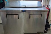 True Refrigeration 2-Door Commercial Sandwich Prep Counter Fridge