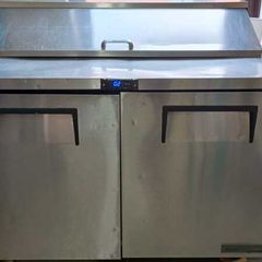 Commercial Pizza Prep Fridge  Sandwich Prep Counter  True Refrigeration  2 Door