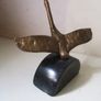 Irish School Bronze Swan On Marble Base Image 4