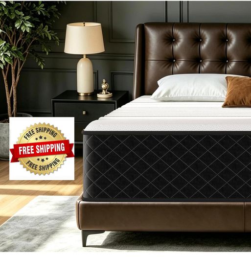 Extra Firm King Size Mattress 10 Inch, 7-Zone Hybrid Mattress with Memory Foam and Individually Pocket Spring, Features Motion Isolation & Back Pain Relief, Firm King Mattress 150x200x25cm