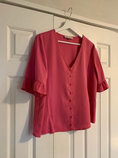 Rowan Avenue Pink Bell Sleeve Top