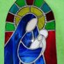 Madonna & Child Stained Glass Candle Holder Image 7
