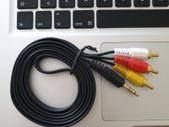 3.5mm Male jack to 3 RCA Male Audio Video Cable(Temp OUT OF STOCK)