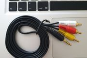 3.5mm Male jack to 3 RCA Male Audio Video Cable(Temp OUT OF STOCK)
