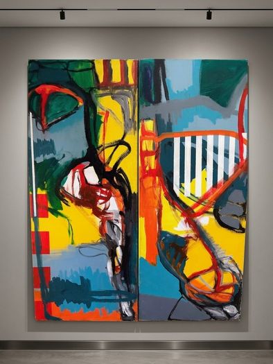 Pair of large original paintings - Tobias Vette (Vetter)