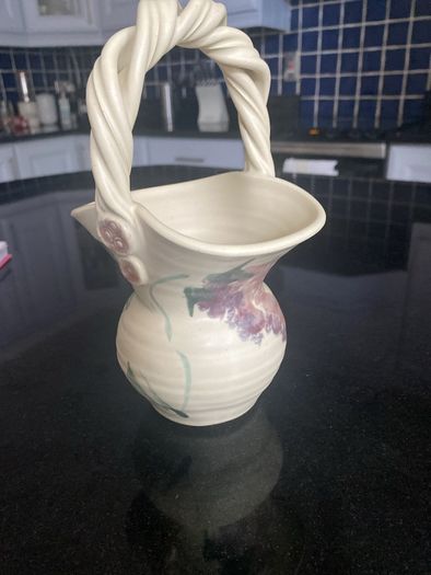 Ballydoughan pottery basket style vase