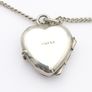 Vintage Sterling Silver Heart Locket Necklace Image 4