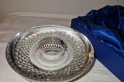 Avoca Blue crystal handmade candle holder