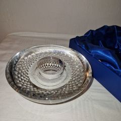 Avoca Blue crystal handmade candle holder