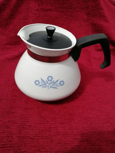 Vintage Corning Ware Coffeepot in Cornflower Blue
