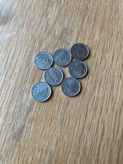 5p coins x 7