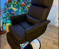 Reclining Beauty Salon Chair - Adjustable Hydraulic Bed Table Spa Facial Couch with 360 degrees Swivel for Pedicure and Massaging