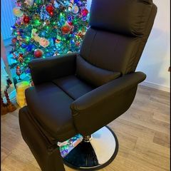 Reclining Beauty Salon Chair - Adjustable Hydraulic Bed Table Spa Facial Couch with 360 degrees Swivel for Pedicure and Massaging