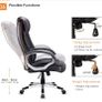 Executive Office Chair, Faux Leather Large Seat Computer Desk Chair, Ergonomic Design Adjustable Seat Height, Synchro Tilt Mechanism Image 9