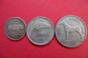 1933 Irish Free State. Set of 3 Silver Coins: Half Crown&amp;Florin&amp;Shilling