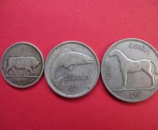 1933 Irish Free State. Set of 3 Silver Coins: Half Crown&Florin&Shilling