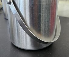 Insulated stainless ice bucket with handle