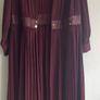 Zara wrap pleated dress burgundy size 14 New Image 8