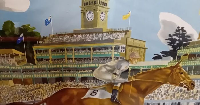 Large Vintage Guinness Horseracing Print
