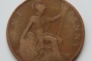 1916 Penny George V bronze coin