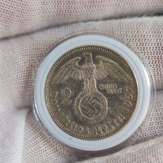 2 Reichsmark 1937 A Berlin WW2 Silver Coin third Reich (Like a mirror)
