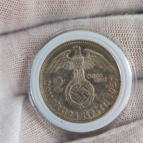 2 Reichsmark 1937 A Berlin WW2 Silver Coin third Reich (Like a mirror)