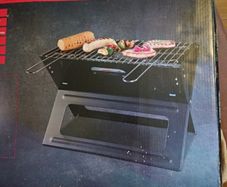 GRILL MEISTER Folding Barbecue. Camping summer birthday party relaxing. House clearance sale unwanted stuff gift car boot sale.