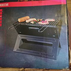 GRILL MEISTER Folding Barbecue. Camping summer birthday party relaxing. House clearance sale unwanted stuff gift car boot sale.