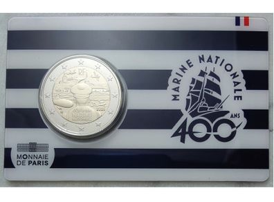 France 2 Euro Brilliant Uncirculated Coin 2026 - French Navy