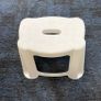 2 Step White Plastic Stool Image 3