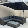 Premium Rattan Corner Sofa Set & cantilever Image 3