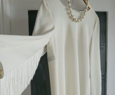 PHILOSOPHY ivory fringed sleeve silk mix blouse Sz 14 - Bnwot - Rrp 395