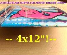 150 x BLAKE SLEEVES! Large GATE FOLD Vinyl Record Covers Crystal CLEAR plastic Outer sleeves - NO FLAP SEAL
