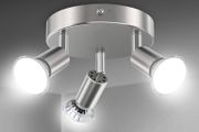 NEW SALE | LED Ceiling Light Rotatable, 3 Way Round Plate LED Ceiling Spot Lights GU10