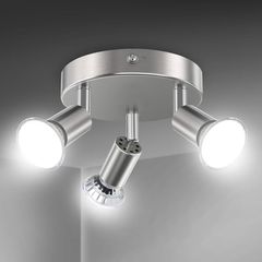 NEW SALE | LED Ceiling Light Rotatable, 3 Way Round Plate LED Ceiling Spot Lights GU10
