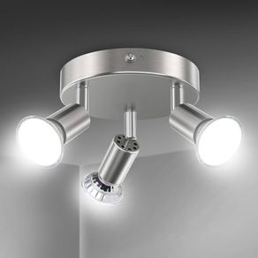 NEW SALE | LED Ceiling Light Rotatable, 3 Way Round Plate LED Ceiling Spot Lights GU10