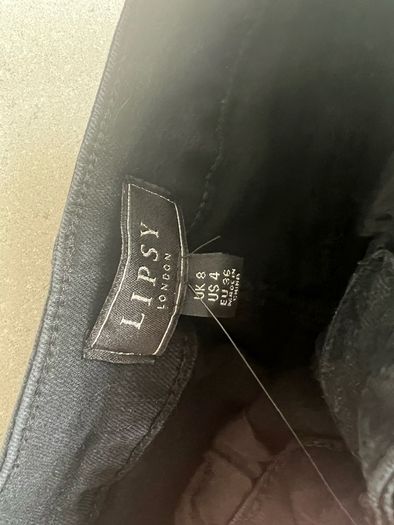 Brand new Lipsy black denim midi skirt