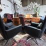 2x swivel leather chair Image 2