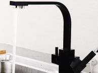 main image for ad Square 3 Way Faucet Brass Black