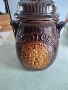 Vintage West Germany Scheurich ceramic Rumtopf wag / CROCK 801-28