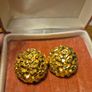 Vintage Clip On Golden Tone Earrings Image 6